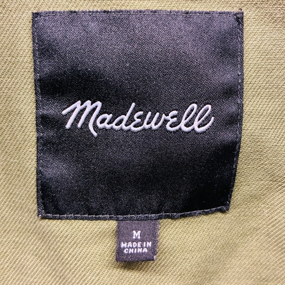 Madewell Field Jacket Women's M Olive Green Military Utility Belted Casual - Picture 6 of 11